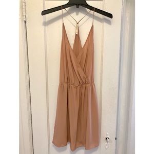 Rory Beca silky nude pink mini dress